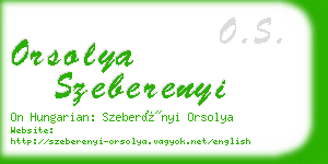 orsolya szeberenyi business card